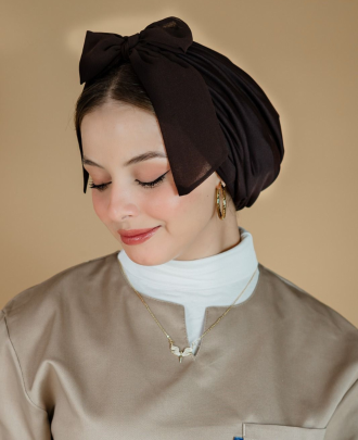 Turban à ruban mousseline